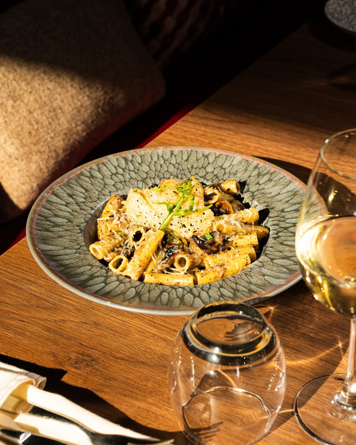 Rigatoni à la crème de truffe, chez Kuma